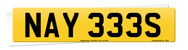 Registration number NAY 333S